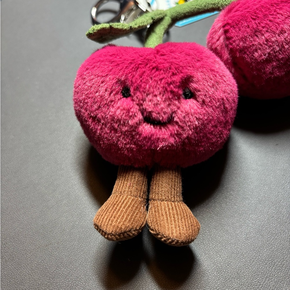 Jellycat Amusables Cherries Bag Charm - RETIRED - Picture 6 of 10